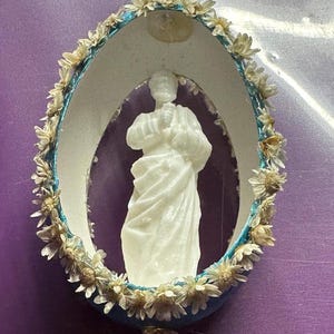 Hand made unique embellished real goose egg.  Lovely gift for all seasons and holidays.