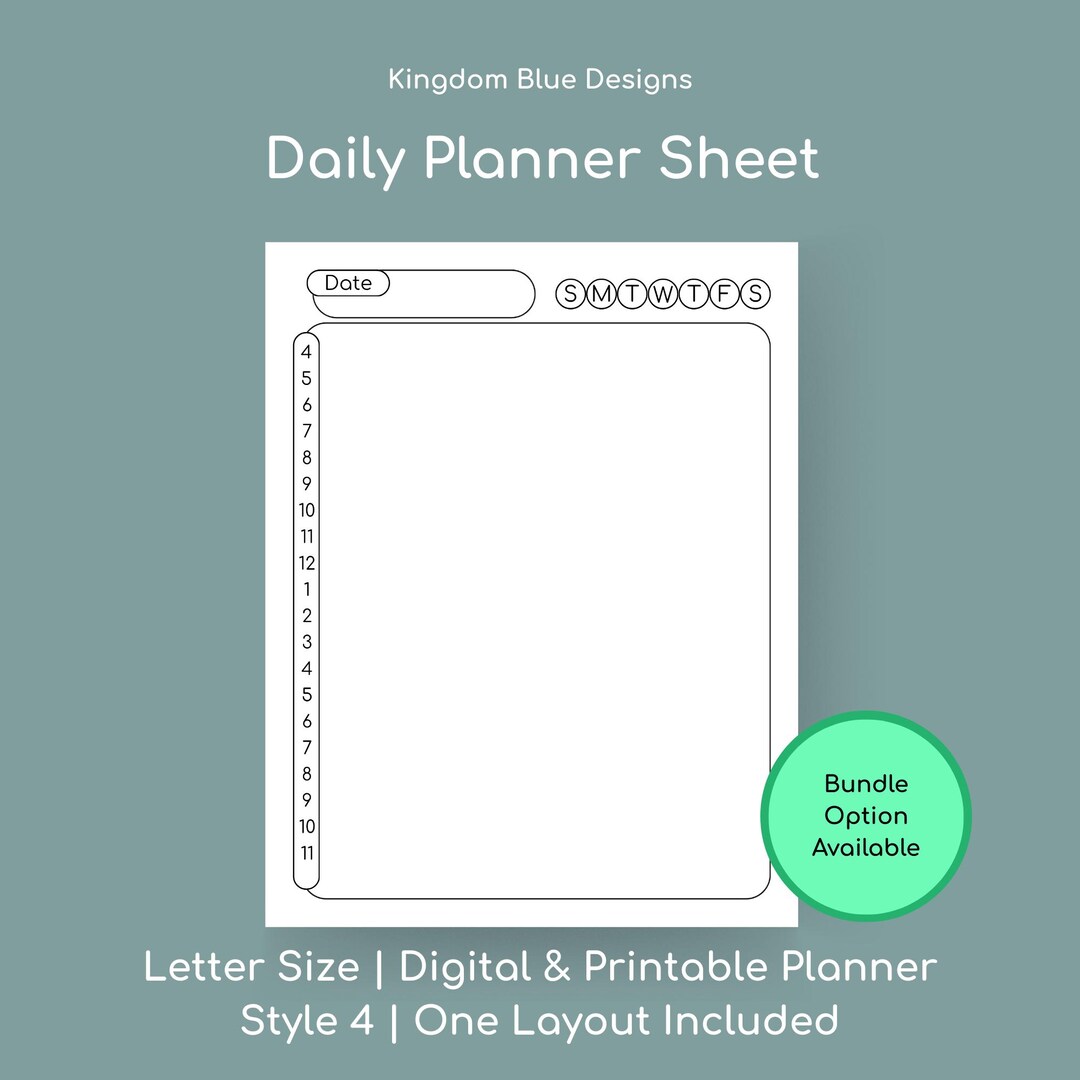 Daily Time-blocking Planner | Minimal Hourly Schedule Printable | Clean ...