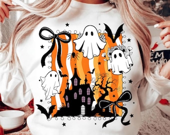 Halloween Cute Ghost Preppy png, Retro Halloween png, Halloween Spooky Sublimation, Spooky png, Pumpkin Png, Halloween Fall png