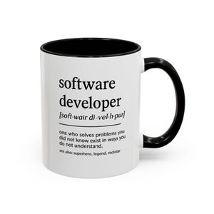 Software Developer Definition Mug - Funny Dictionary-Style Gift for Programmers