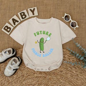 Future Pickleballer Baby Romper, Funny Pickleball Infant Outfit, Pickle Lover Baby Clothes, Baby Pickleball Bodysuit, Sports Baby Gift