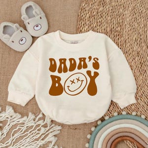 First Father&#39;s Day Outfit, Baby Boy Clothes Outfit, Dada&#39;s Boy Romper, Fathers Day Gift, Father&#39;s Day Outfit, Baby Romper, Dad Son Shirt