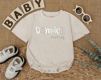 Custom Name Mallard Duck Baby Romper, Hunting Baby Bodysuit