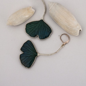 Dangle earrings Ginkgo leaves image 1