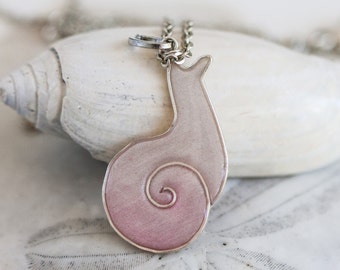 Snail Necklace - Light Pink