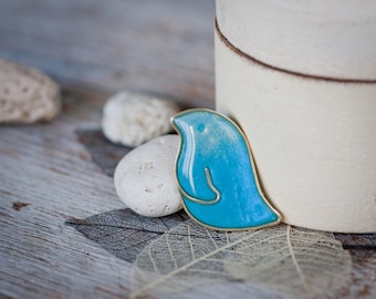 Bird Pin - Turquoise