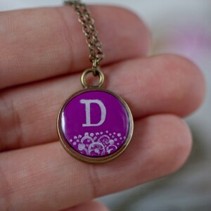 Personalized Necklace Bridesmaids Set Initial Pendant image 5