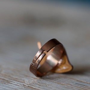 Adjustable Ring - Forest green leaf image 4