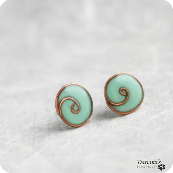 Post Ohrringe - Mint blau