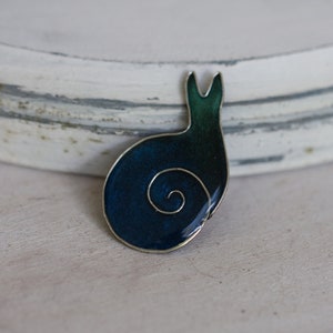 Snail Pin - Indigo