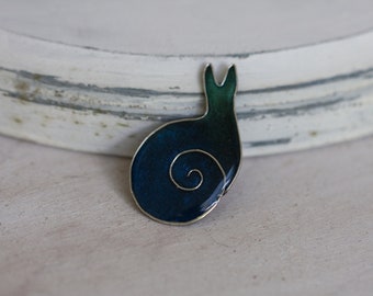 Snail Pin - Indigo