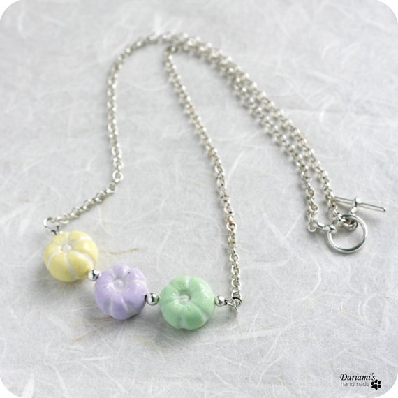 Items similar to Necklace Pastel colors on Etsy