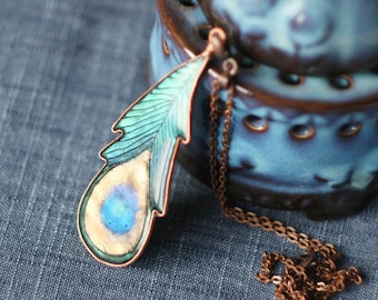 Necklace - Peacock Feather