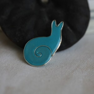 Snail Pin - Blue