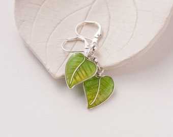 Dangle Leaf Earrings