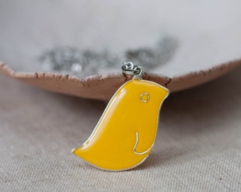 Necklace -Sweet yellow bird