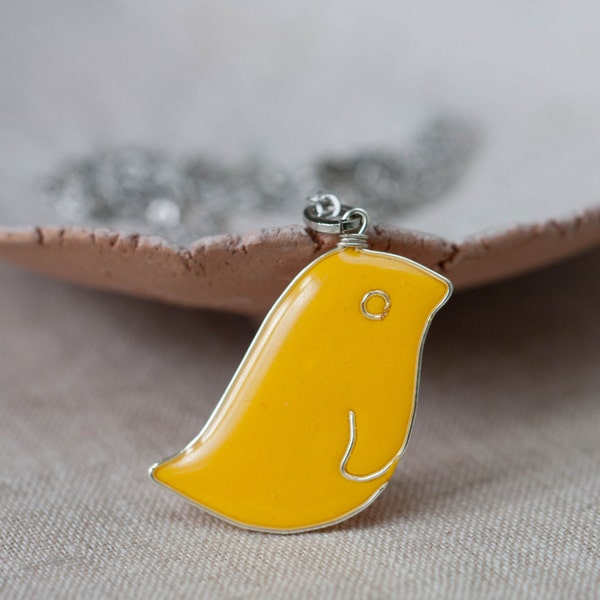 Necklace -Sweet yellow bird
