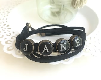 Wrap Bracelet with name, personalized