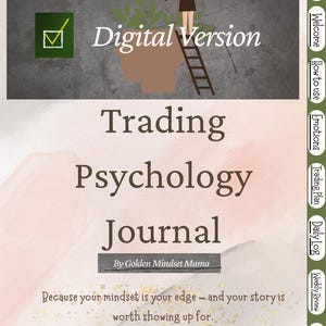 Journal de psychologie du trading (numérique) | Suivi des émotions pour les traders Forex et Futures Day | L'esprit commerçant