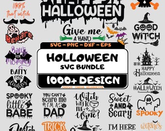 Halloween SVG Bundle | Spooky Quotes, Fall Clipart (Digital Download)