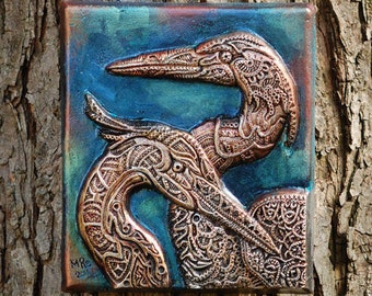 Garden Gifts Heron Art, Bird Sculpture for Nature Garden Wall or Fence, Outdoor Sculpture