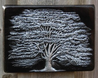 Tree Sculpture Garden Gifts, Cedar of Lebanon Art, Choose Black and White or Copper