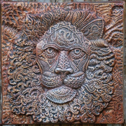 Lion Head Garden Gifts Lion Sculpture Garden Art Stone Etsy