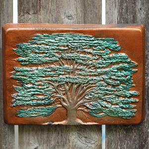 Cedar of Lebanon Garden Gifts, Evergreen Tree Outdoor Sculpture, Lebanese Wall Art