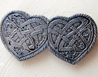 Celtic Wedding Gift Irish Love Knot, Celtic Knot Hearts Sculpture, Garden Art Gifts