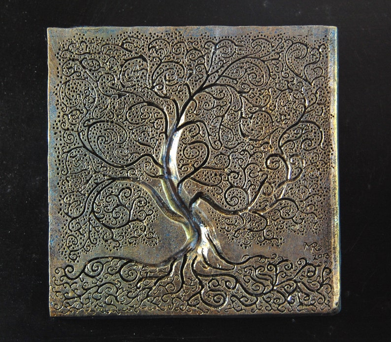 Grandma Garden Gift, Tree of Life Stone Art Outdoor Sculpture, Grandparent Gifts image 5