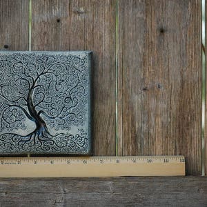 Grandma Garden Gift, Tree of Life Stone Art Outdoor Sculpture, Grandparent Gifts image 3