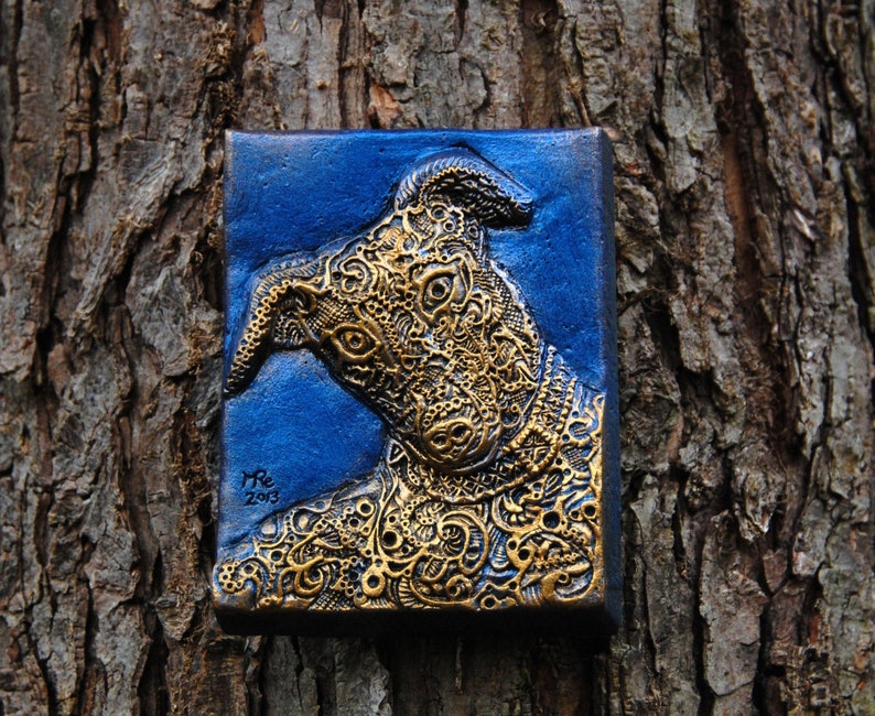 Greyhound Wall Plaque, a Pet Lover Gift of Italian Greyhound or Greyhound Art image 1