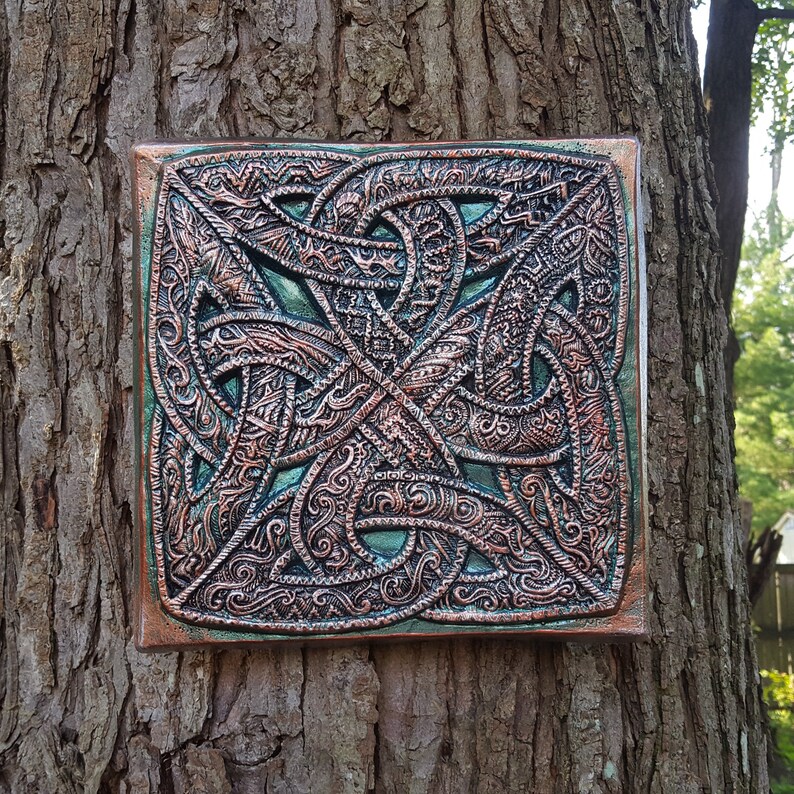 Celtic Knot Art Stone Sculpture Garden Gifts Irish Art for Etsy