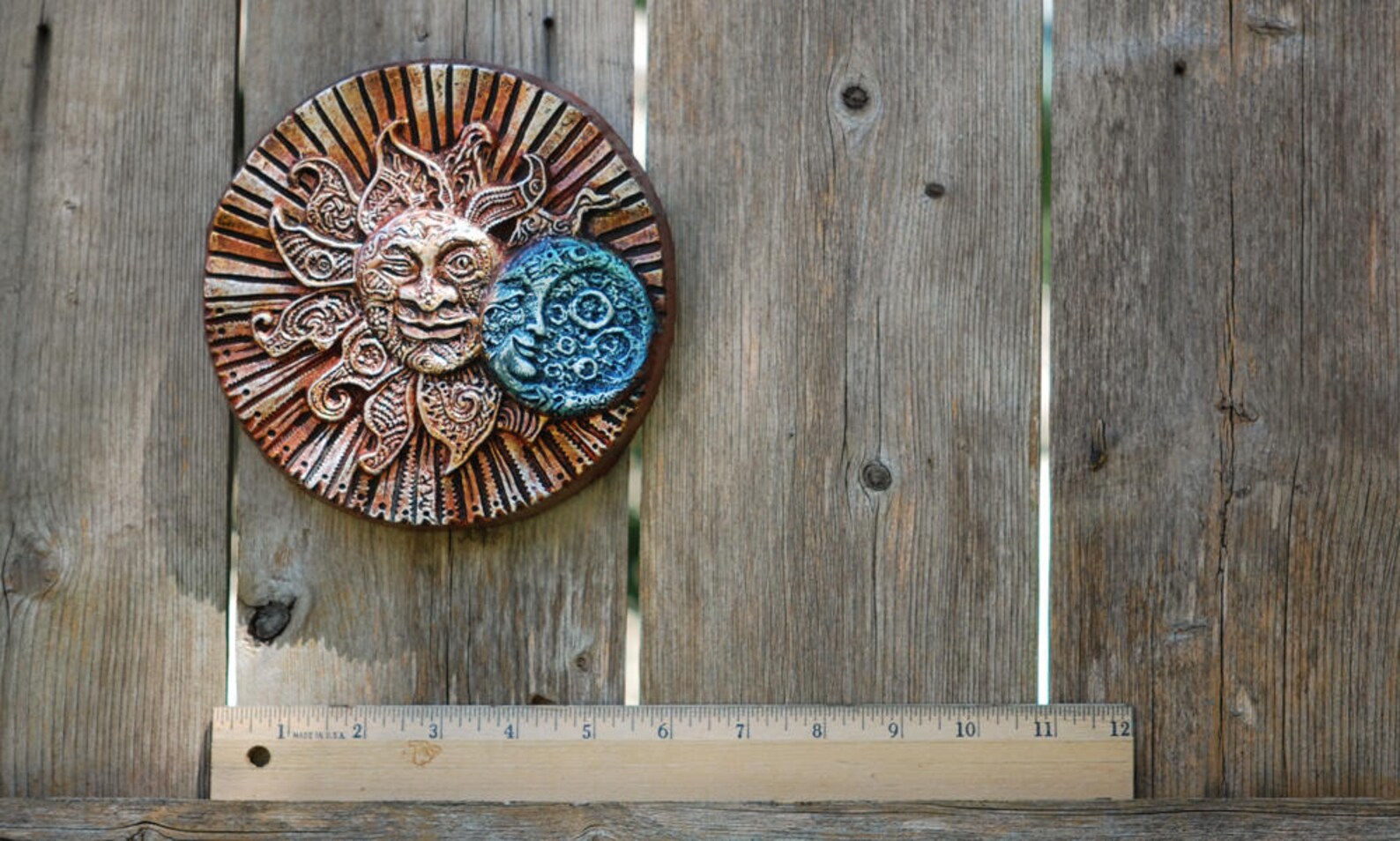 Sun and Moon Outdoor Wall Art Whimsical Eclipse Garden Etsy
