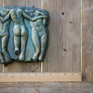 Ancient Greek Statue Three Graces, Garden Sculpture Outdoor Garden Art image 2