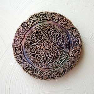 Celtic Knot Mandala Stone Sculpture, Garden Gifts, Irish Gifts, Garden Art Decor image 4