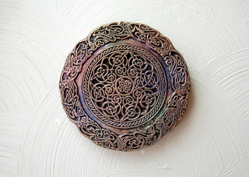 Celtic Knot Mandala Stone Sculpture, Garden Gifts, Irish Gifts, Garden Art Decor image 4