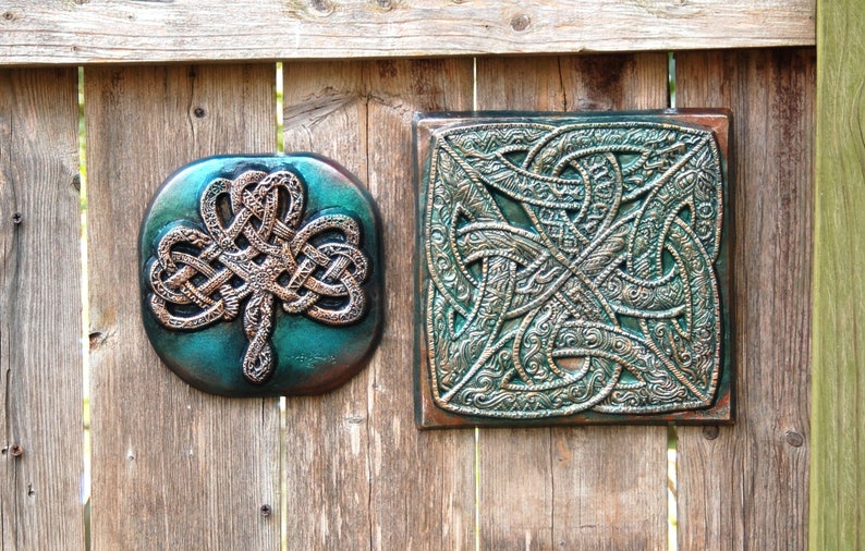 Celtic Knot Art Stone Sculpture Garden Gifts Irish Art for Etsy