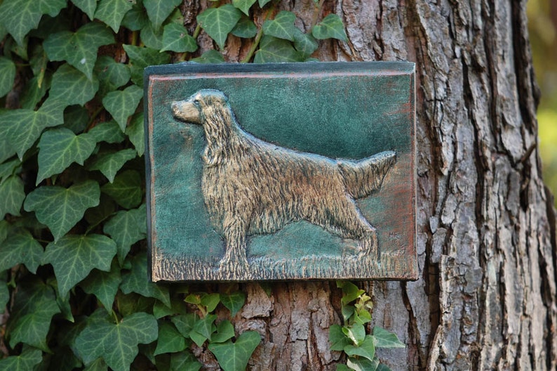 Irish Setter Pet Memorial Stone Garden Art Gifts Cast Stone Etsy