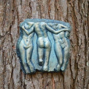 Ancient Greek Statue Three Graces, Garden Sculpture Outdoor Garden Art image 5