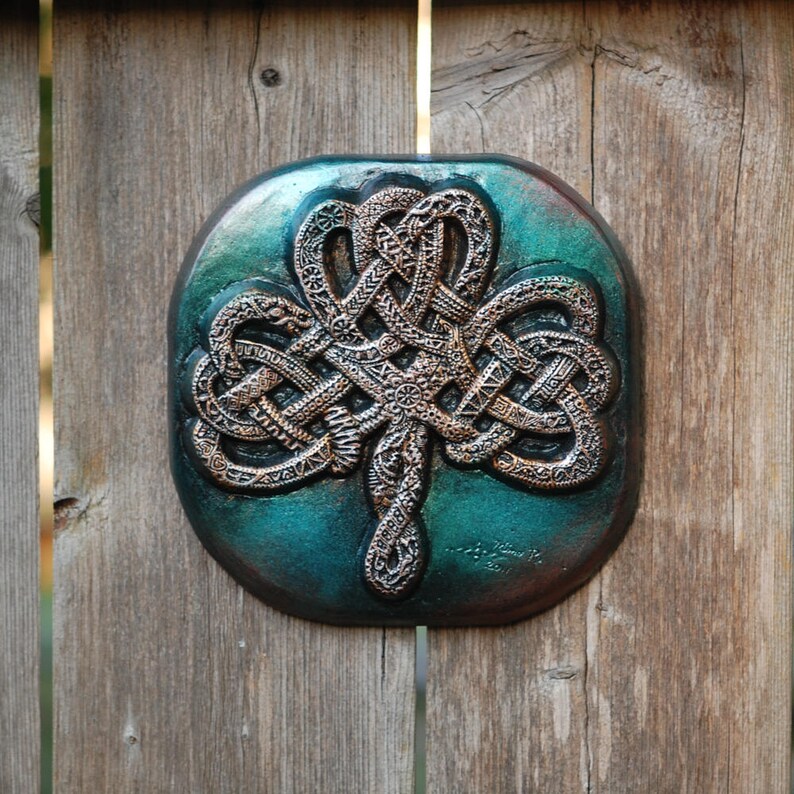 Irish Garden Gifts Pair of Celtic Knot Art Sculptures Garden Etsy