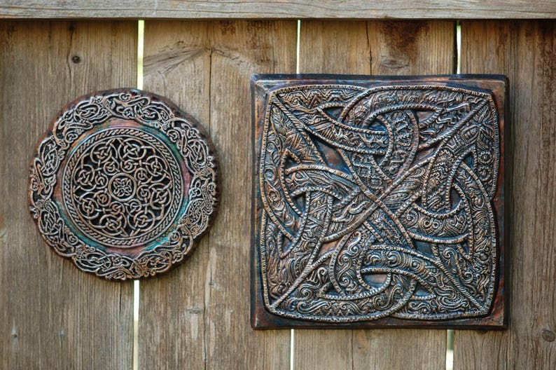 Celtic Knot Mandala Stone Sculpture, Garden Gifts, Irish Gifts, Garden Art Decor image 5