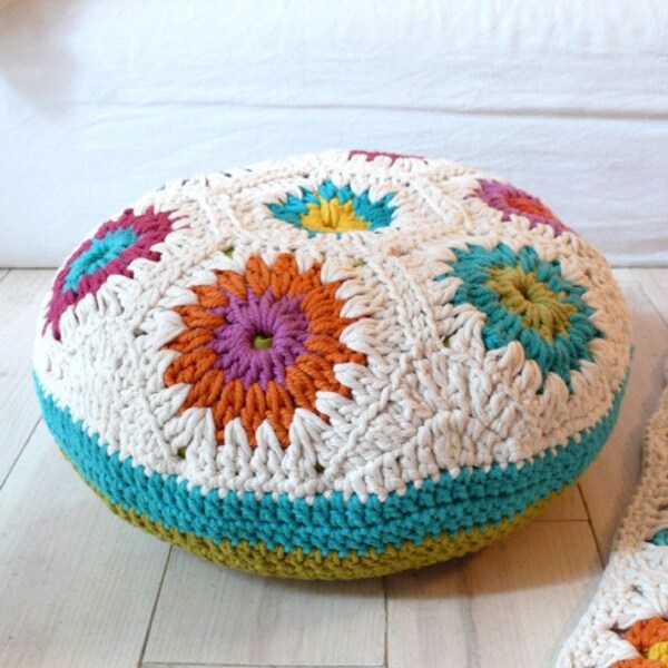 Floor Cushion Crochet-hexagons