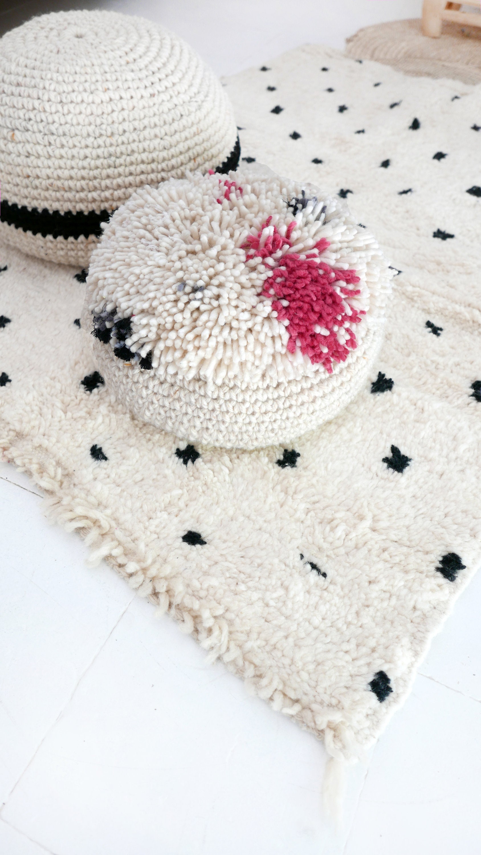 wool floor cushion