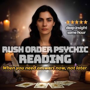 Rush Order Psychic Reading – SAME HOUR Custom Intuitive Guidance for Urgent Love, Career, Life Path or One-Question Clarity