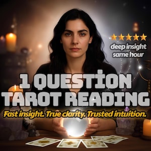 1 Question Tarot Reading with Accurate Love or Life Insight, Same Hour Response, Fast Answers Without Tools or Delay
