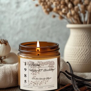 Alles Gute zum Geburtstag Kerze, personalisierte Geburtstagsgeschenk, individuelle Namenskerze, handgemachte Duftkerze, Geburtstagskerze