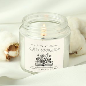 Quiet Bookshop Candle, Reading Candle, Literary Candle, Bookish Candle, Book Candle, Bookworm Candle, Candle for Reader, Library Gift Candle