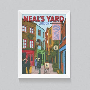 Neal&#39;s Yard - London WC2 - London Travel Poster - Special Gift - London Travel Print London Wall Art - London Home Print