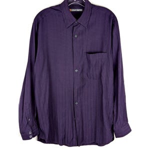 john henry dress shirts John Henry Mens Striped Long Sleeve Button Down Shirt Size L